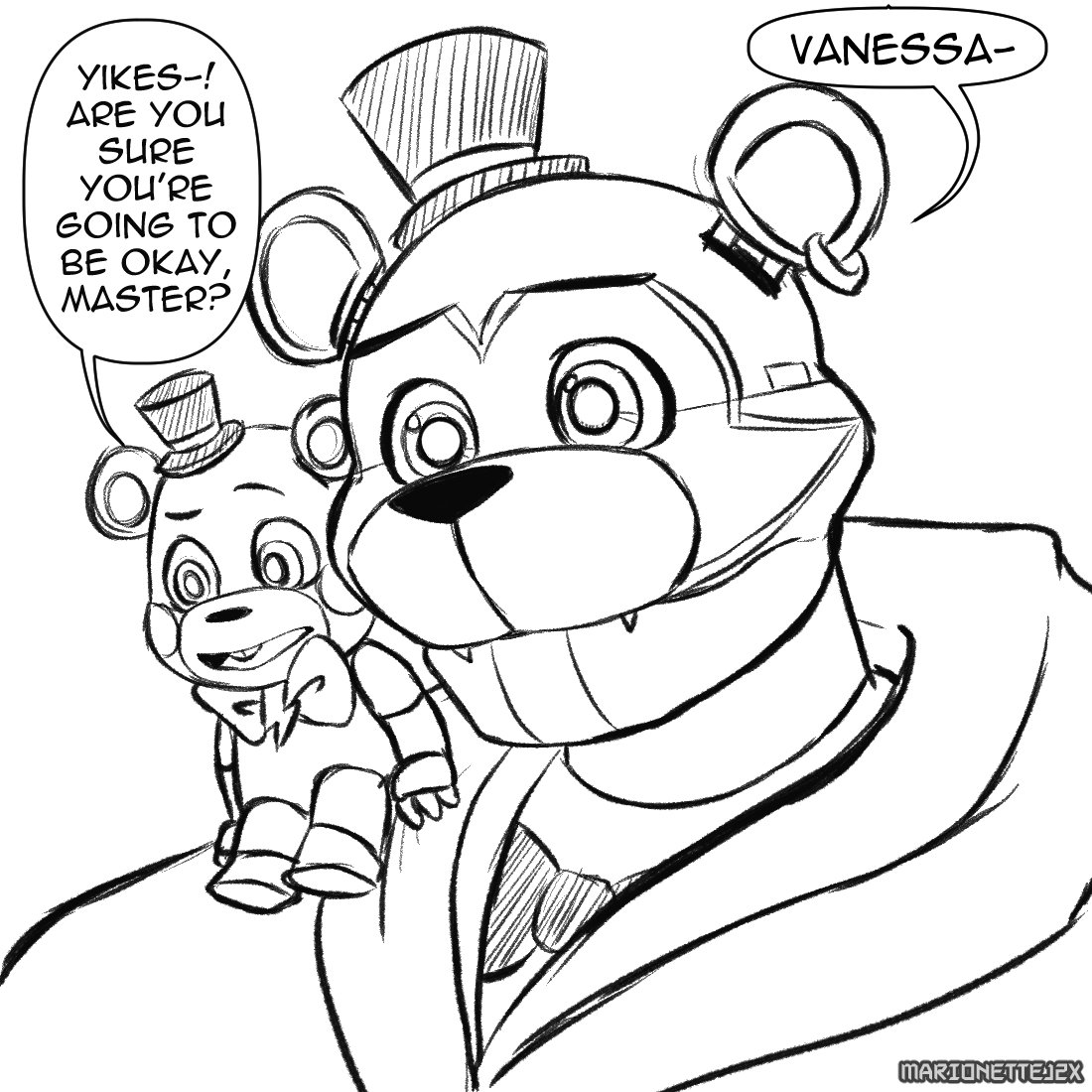 Marionettejx ð on x them uwu âï ð spoilers ahead from the game ð dont worry boys she runs on caffeine for the next hours qwq fnaf fnafsb fnafsecuritybreach securitybreach