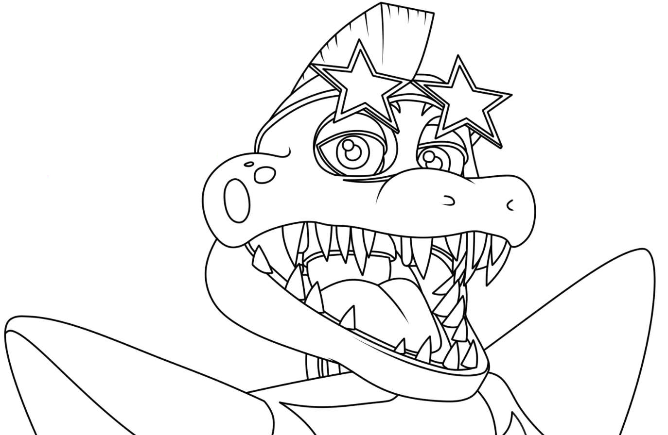 Fnaf security breach coloring pages