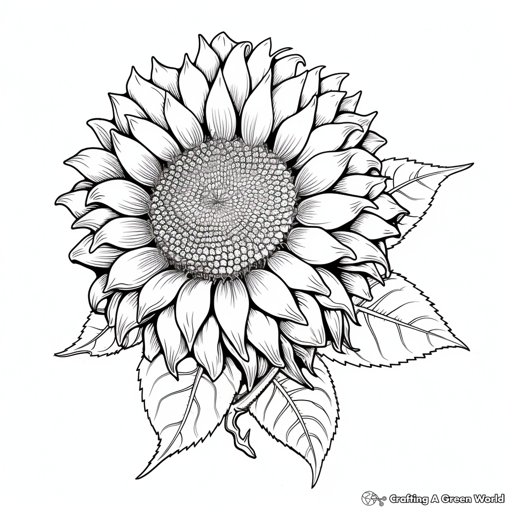 Sunflower coloring pages