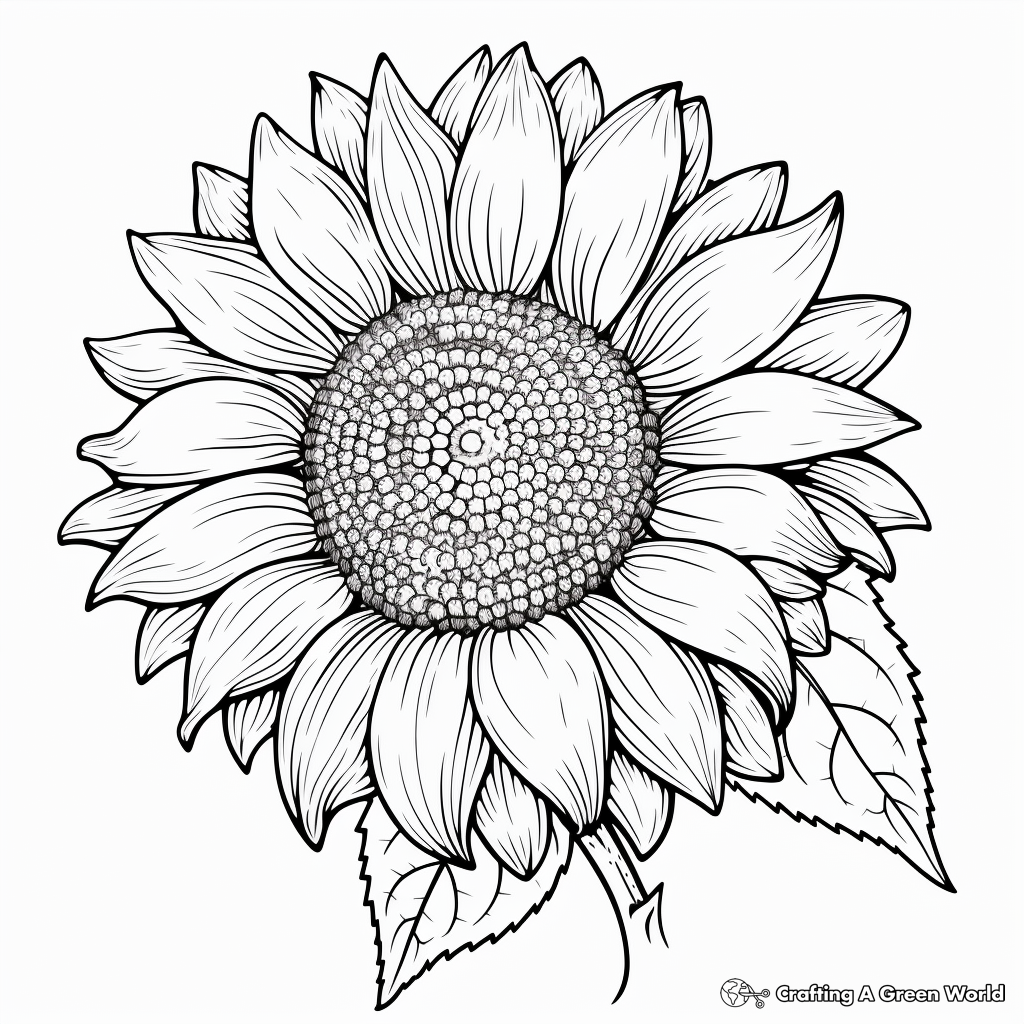 Sunflower coloring pages