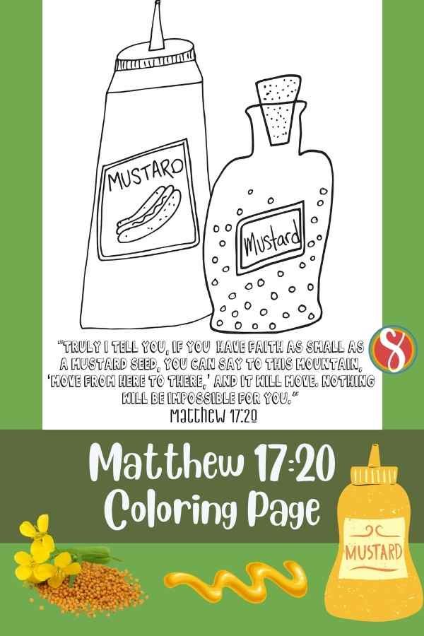 Faith like a mustard seed coloring pages â stevie doodles