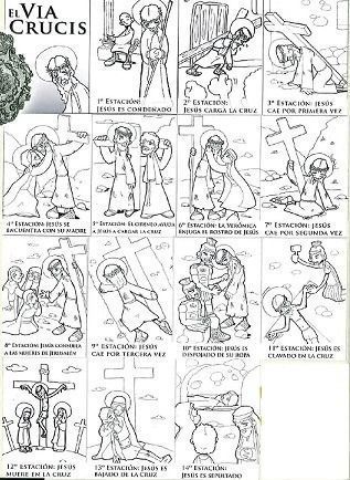 Colorea el vãa crucis