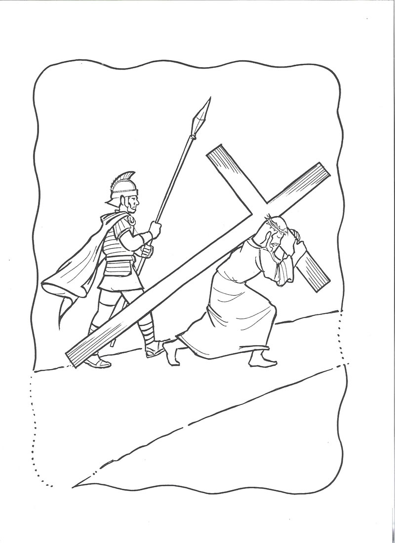 Colorea el vãa crucis completo