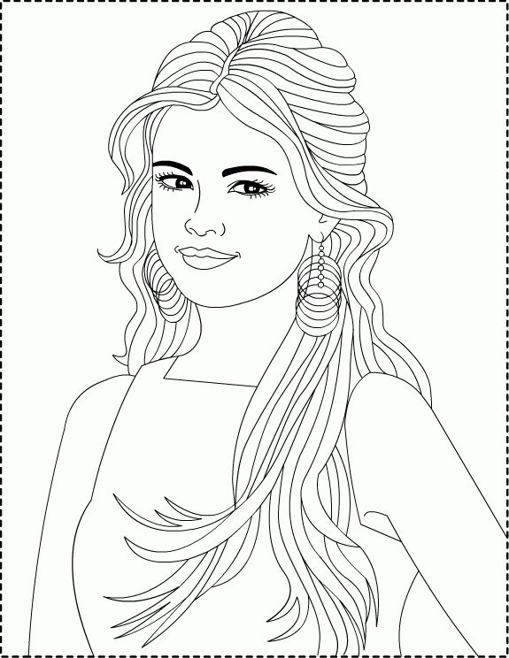 Selena gomez coloring pages kleurplaten voor volwassenen boek bladzijden kleuren kleurboek