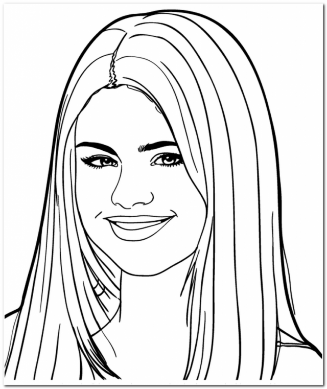 Coloring page selena gomez celebrities