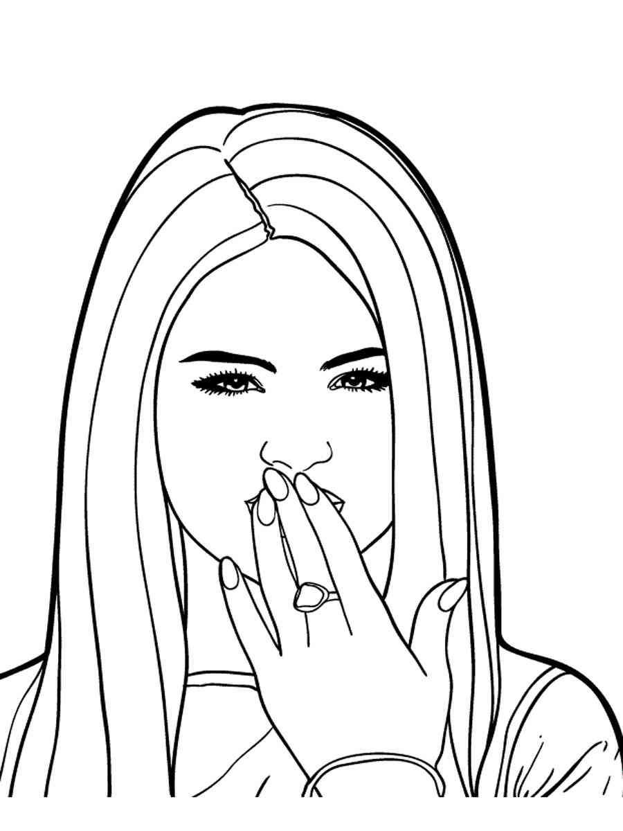 Selena gomez coloring pages