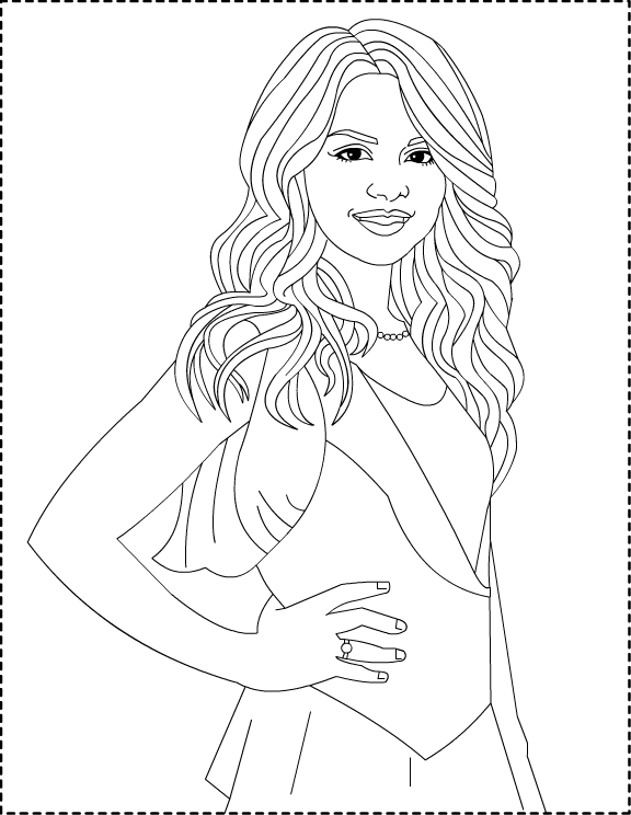 Nice colouring pages selena gomez coloring pages