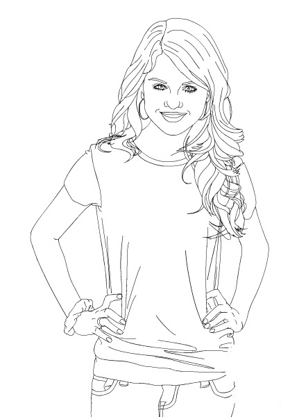 Selena gomez celebrities â free printable coloring pages