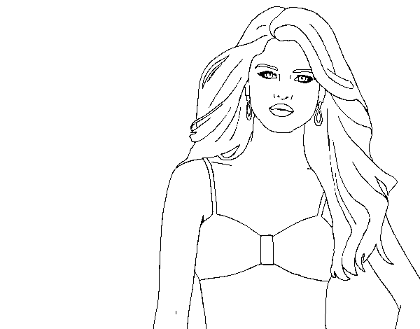 Selena gomez coloring page