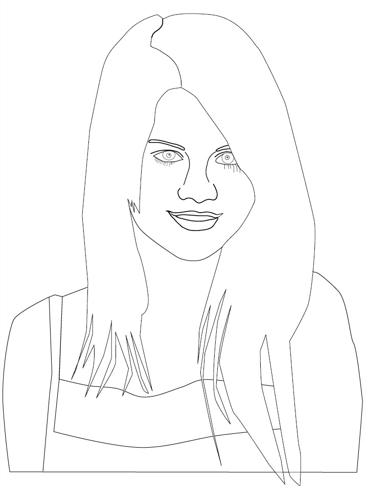 Selena gomez coloring page selena marie gomez to print