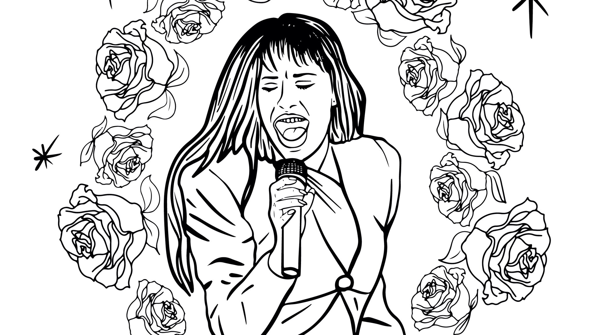 Barracuda pr on x celebrate the life of the queen of tejano music by coloring the beautiful selena quintanilla post and tag us on your selena coloring page when youre done download