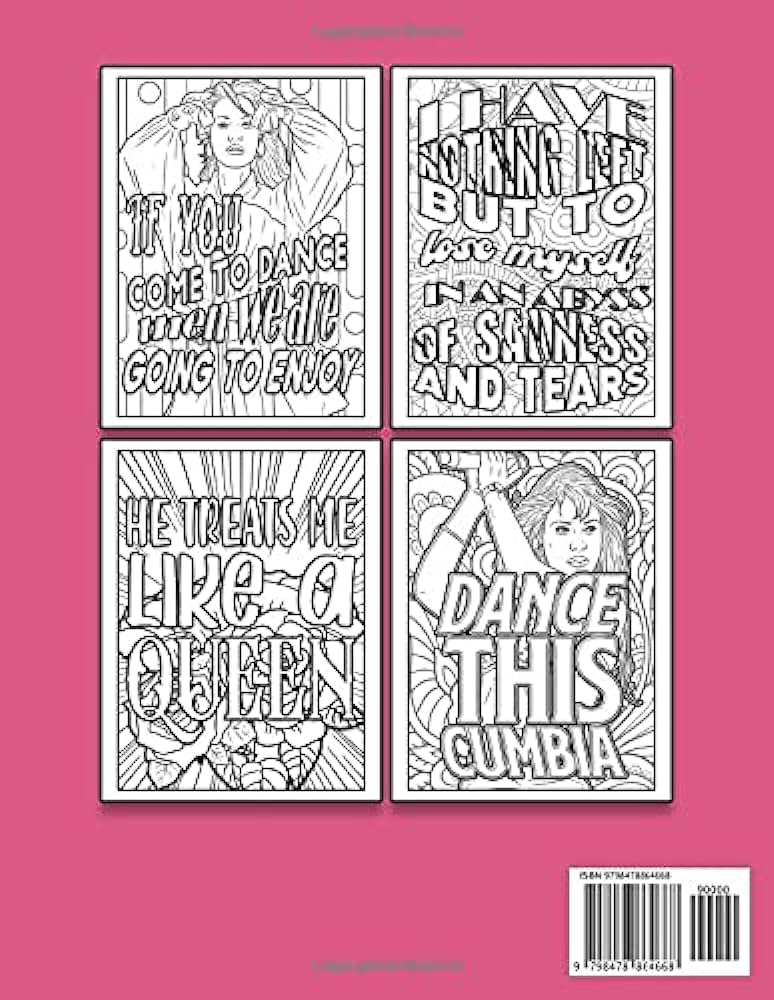 Selena quintanilla lyrics coloring book a captivating book for die