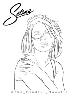 Selena quintanilla coloring page by the mindful maestra tpt