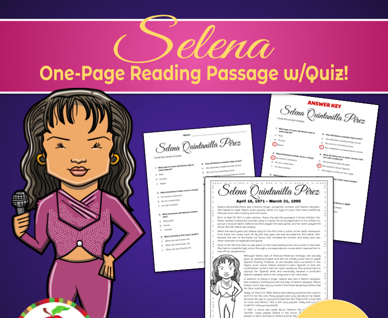 Mommy maestra selena reading passage p questions
