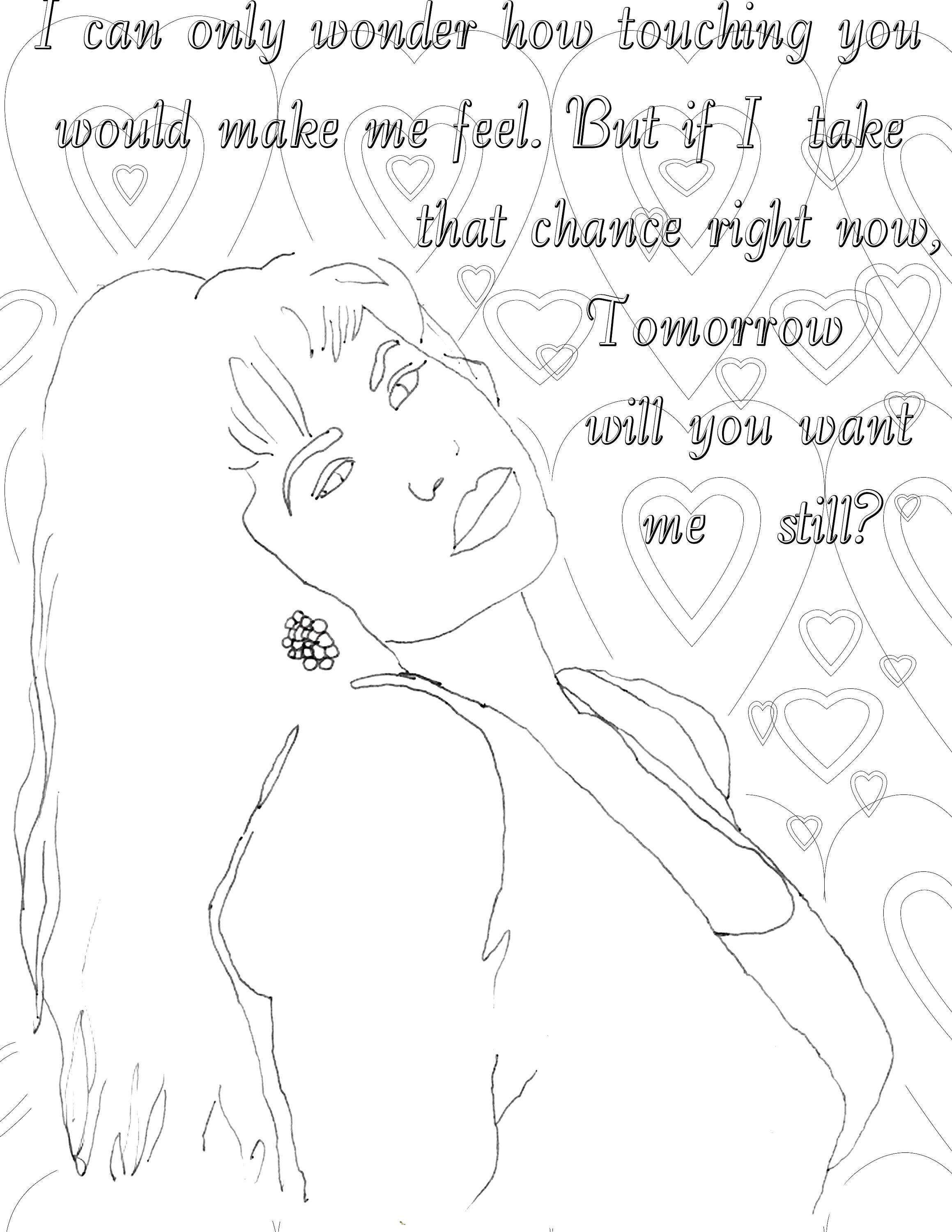Selena i could fall in love coloring page