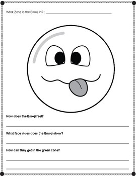 Free sample emoji self regulation coloring sheet
