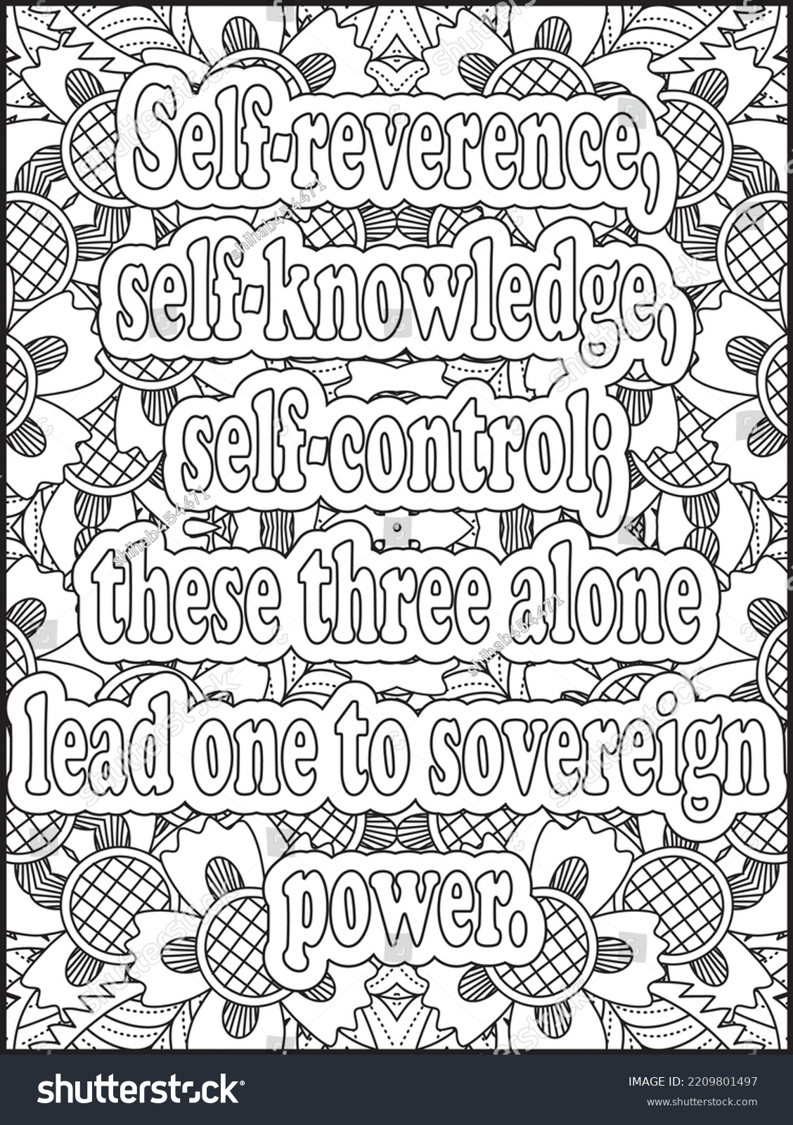 Hakuun alone motivational quotes coloring pages design liittyvã vektorikuva rojaltivapaa
