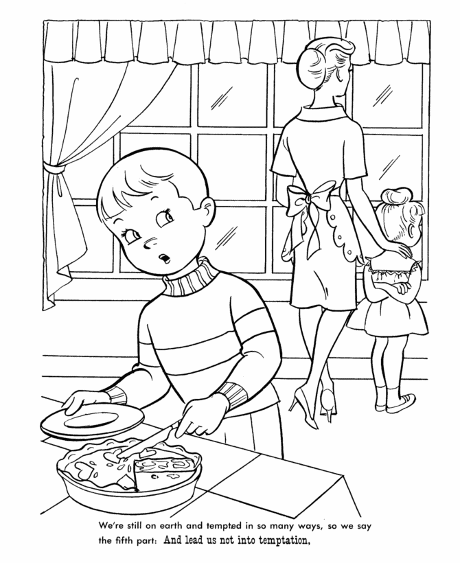 Self control colouring page