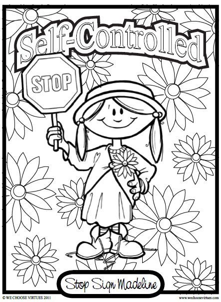 Self control colouring pages