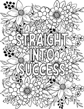 Positive affirmation coloring pages for self