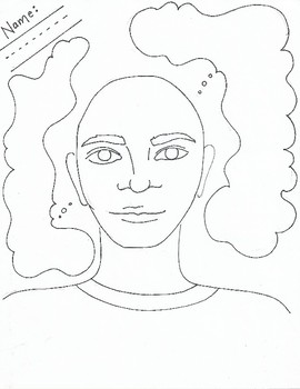 Self portrait coloring sheet by art with mrs olson tpt