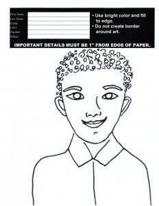 Smiling self portrait art level