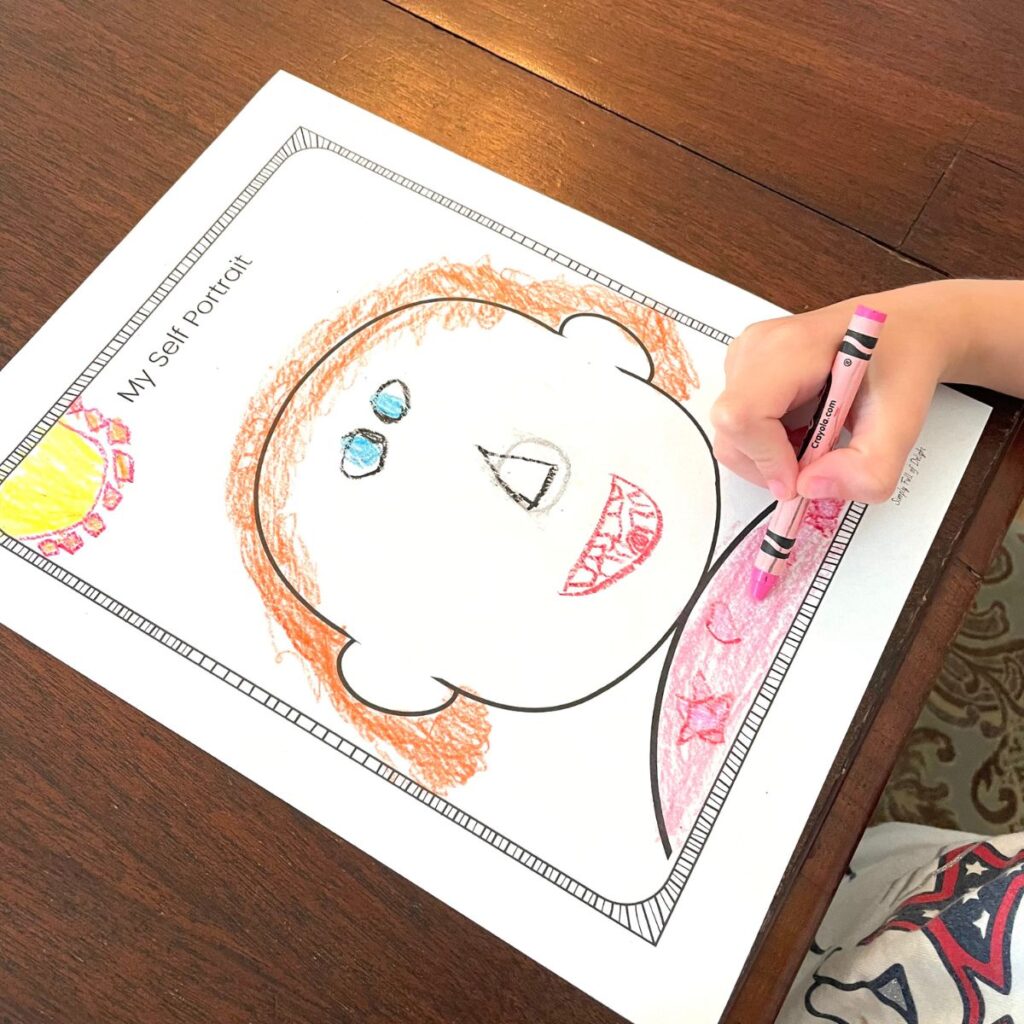 All about me self portrait free printable