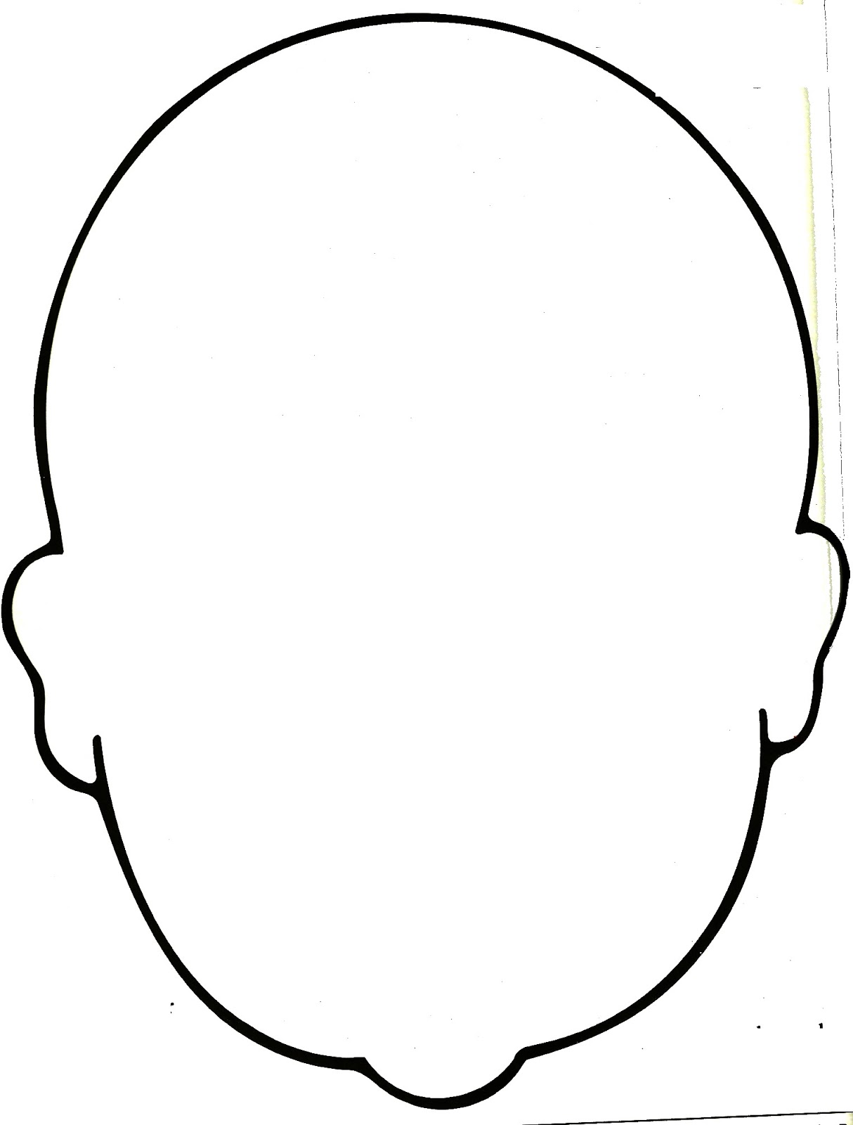 Free printable blank face template