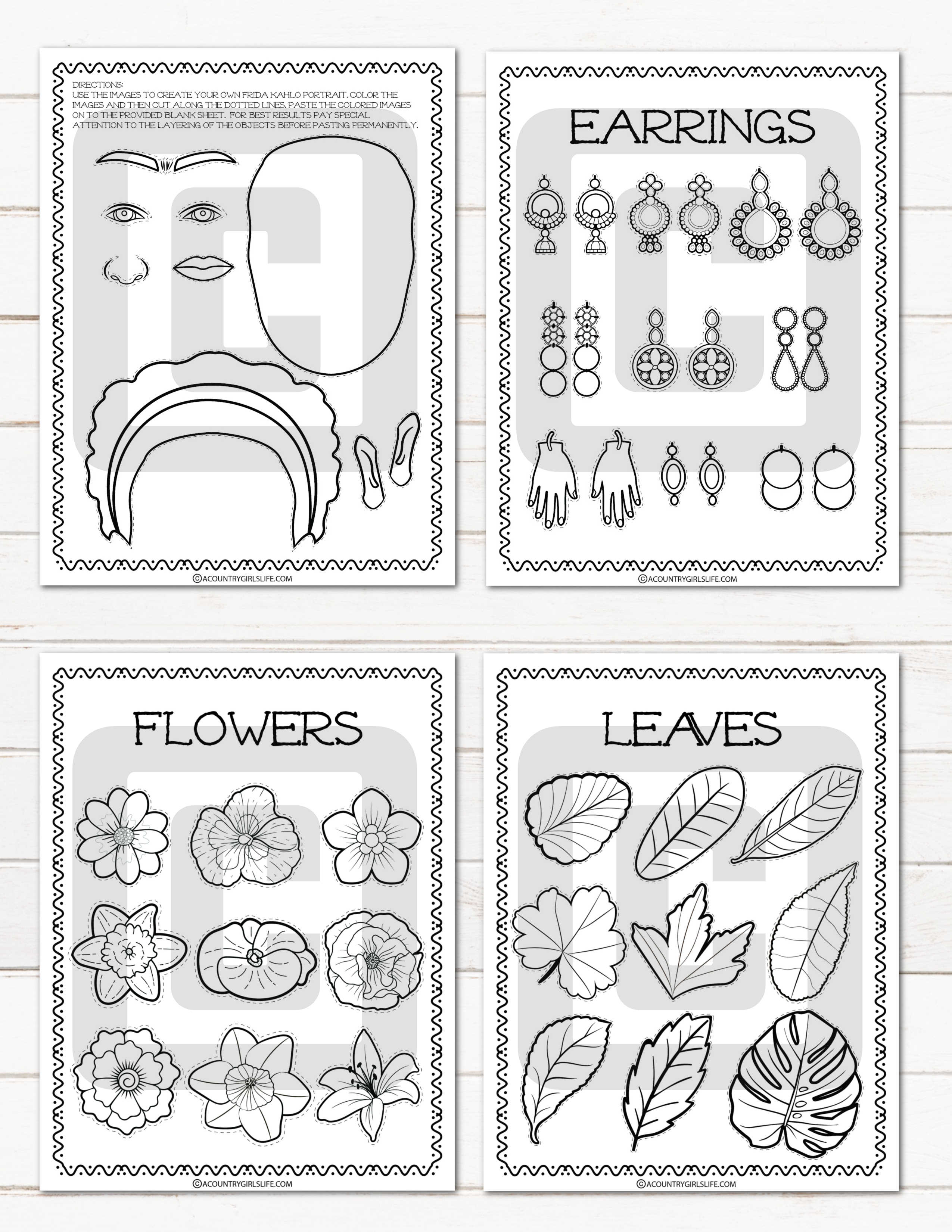 Frida kahlo coloring pages free