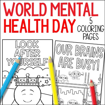 World mental health day coloring pages
