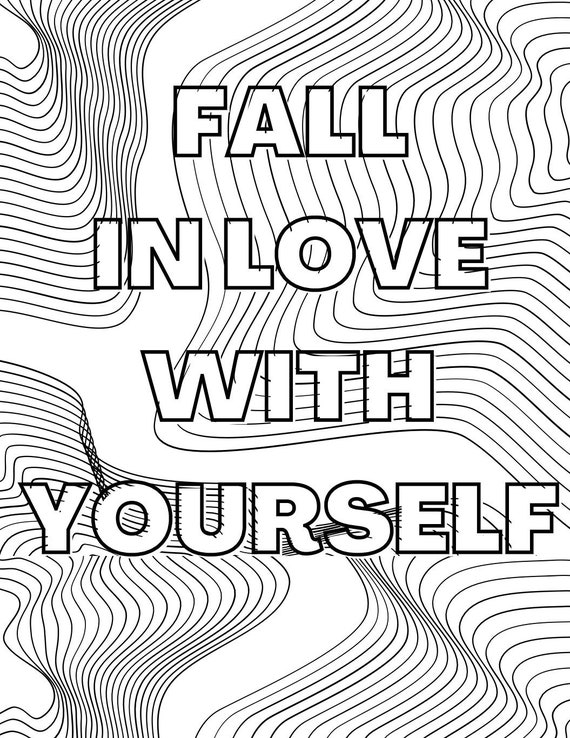 Self love coloring pages pdf pages to brighten your day