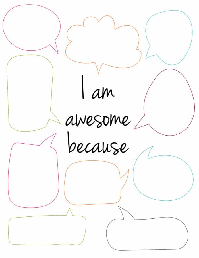 Free printable self esteem worksheets