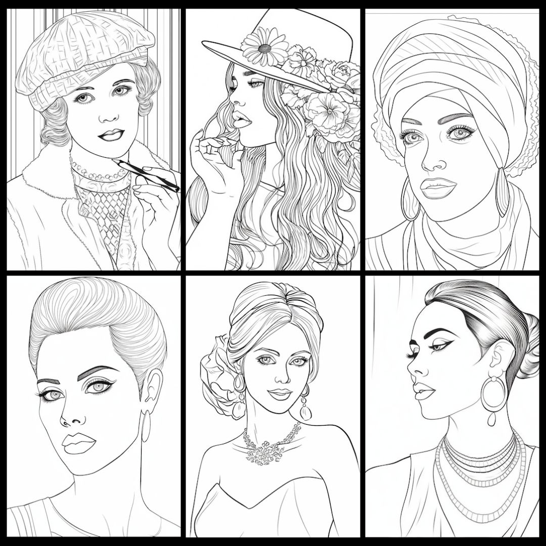 Realistic girl coloring pages pdf download