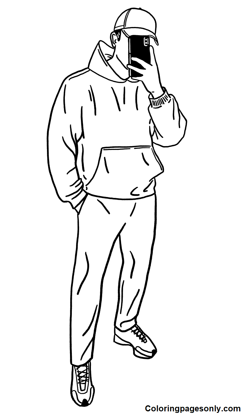 Selfie coloring pages printable for free download