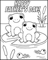 Selfie coloring page for fathers day