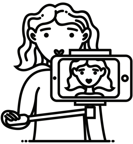 Selfie coloring page free printable coloring pages