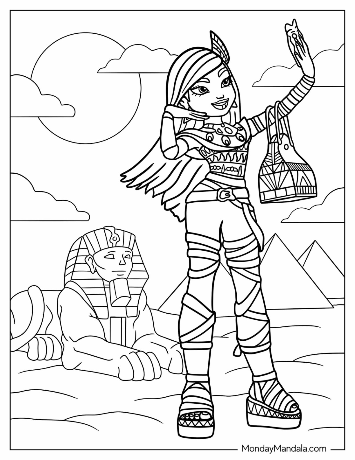 Monster high coloring pages free pdf printables