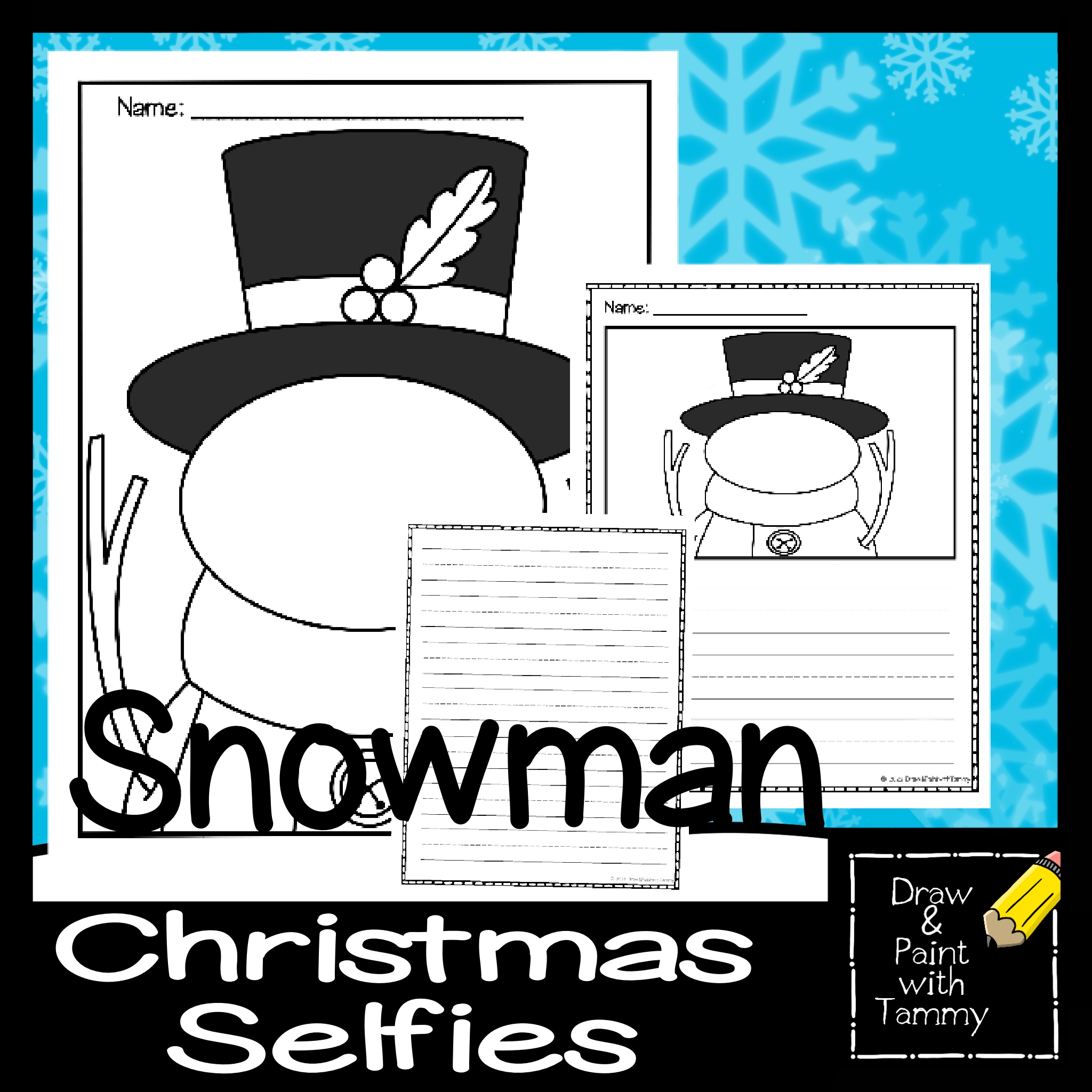 Christmas selfies finish the drawing with draw and write pages printable made by teachers
