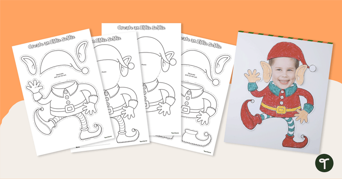 Create an elfie selfie template teach starter