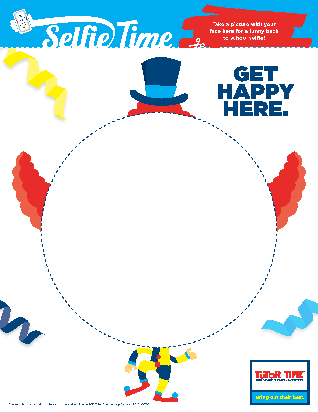 Free printable selfie sheet for kiddos tutor time