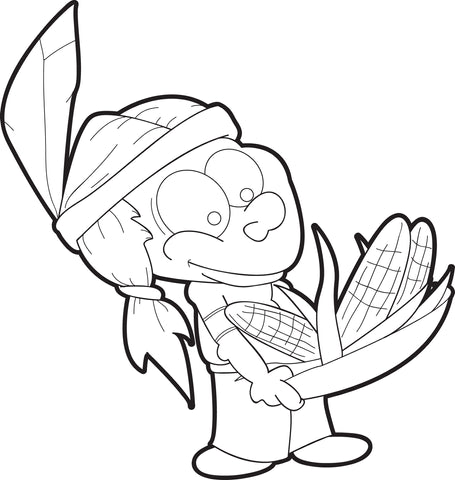 Printable scarecrow coloring page for kids â