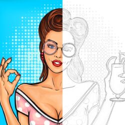 Painted girls coloring pages