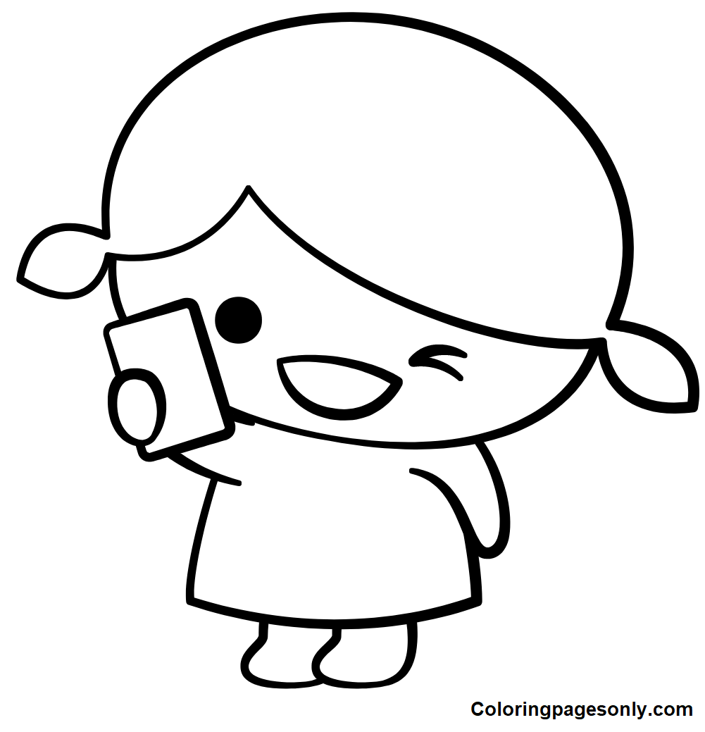 Selfie coloring pages printable for free download