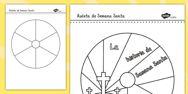 Manualidad ruleta de semana santa teacher made