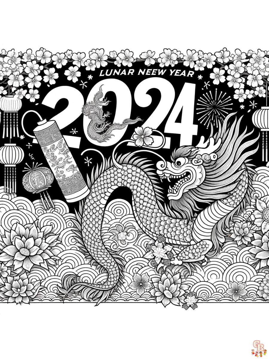 Printable new years coloring pages free for kids and adults