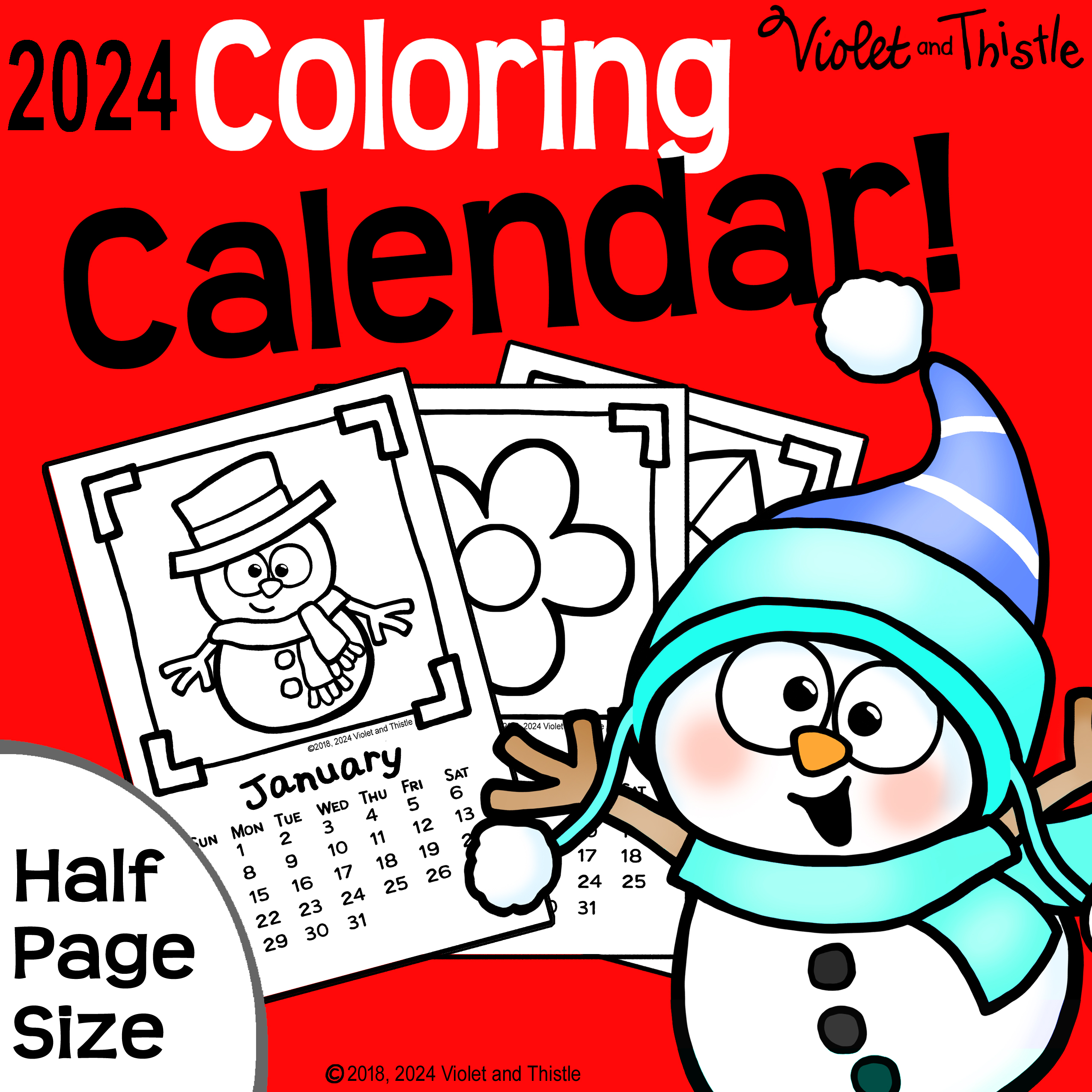 Coloring calendar calendario spanish printable to color parent christmas gift for parent spcl made by teachers