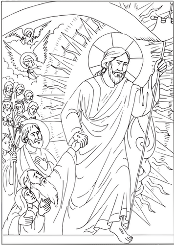 Easter coloring page set liturgy of the home