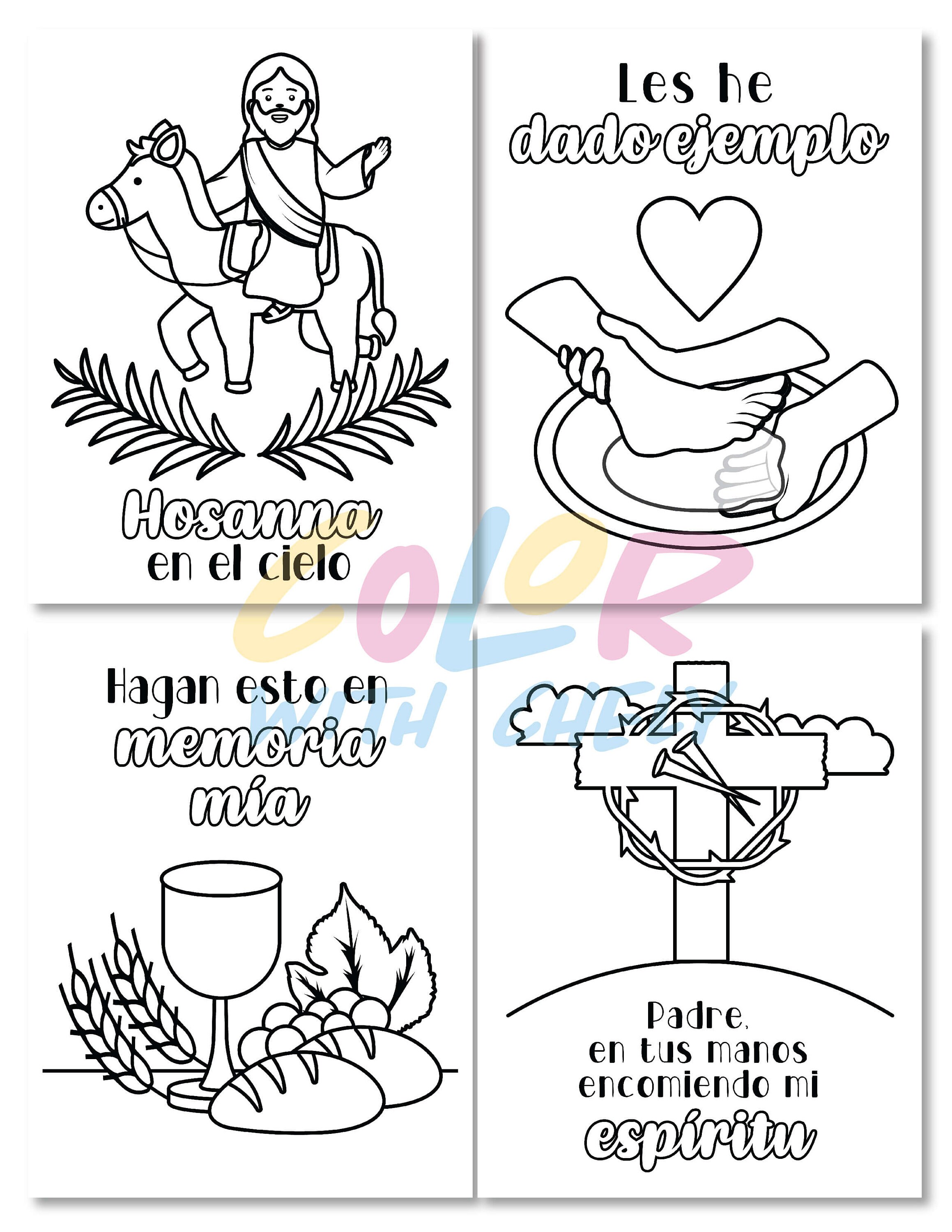 Holy week coloring pages in spanish paginas para colorear en espaãol para semana santa
