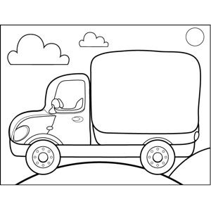 Semi truck coloring page