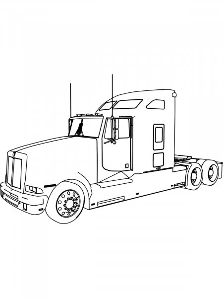 Semi truck coloring pages